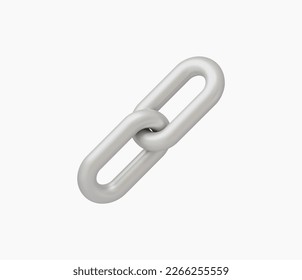3d Realistic Chain or link Icon vector illustration