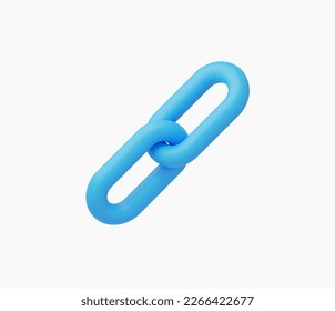 3d Realistic Chain or link Icon vector illustration