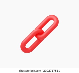 3d Realistic Chain or link Icon vector illustration