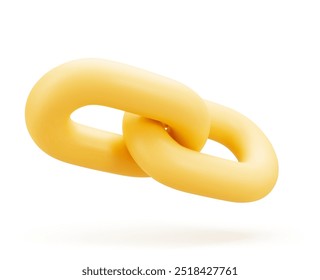 Ilustración vectorial realista de la cadena o del icono del Enlace 3d