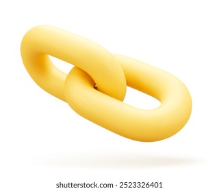 ilustração 3d Realistic Chain ou link Icon vetor