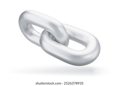 3d Realistic Chain or link Icon vector illustration