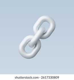 3d Realistic Chain Link Icon vector illustration