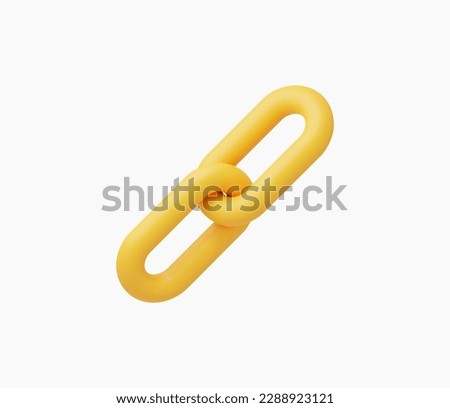 3d Realistic Chain or link Icon vector illustration