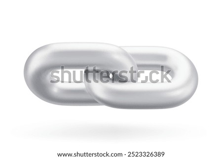 3d Realistic Chain or link Icon vector illustration