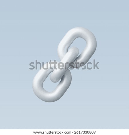 3d Realistic Chain Link Icon vector illustration