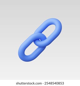 3d Realistic Chain link vector illustration