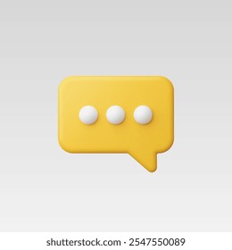 3d Realistic Chat or Message Icon vector illustration