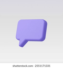 3d Realistic Chat or Message icon vector illustration