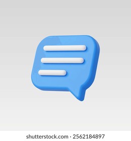 3d Realistic Chat or Message Icon vector illustration