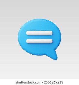 3d Realistic Chat or Message Icon vector illustration