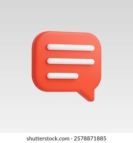 3d Realistic Chat or Message Icon vector illustration