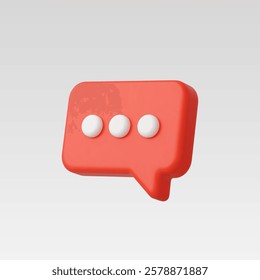 3d Realistic Chat or Message Icon vector illustration