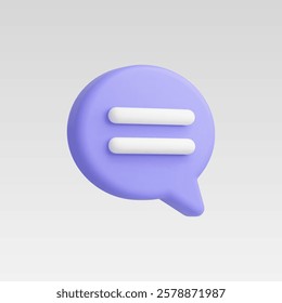 3d Realistic Chat or Message icon vector illustration