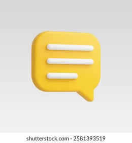 3d Realistic Chat or Message Icon vector illustration