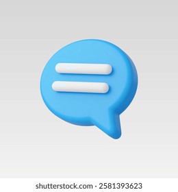 3d Realistic Chat or Message Icon vector illustration