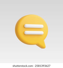 3d Realistic Chat or Message icon vector illustration