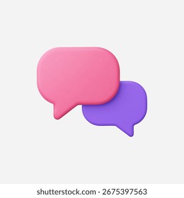 3d Realistic Chat or Message icon vector Illustration