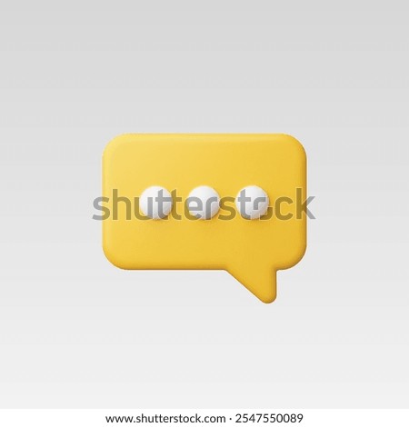 3d Realistic Chat or Message Icon vector illustration