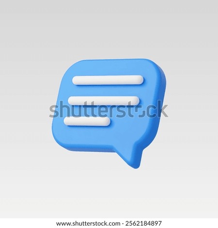 3d Realistic Chat or Message Icon vector illustration