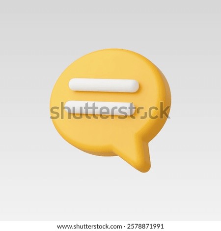 3d Realistic Chat or Message Icon vector illustration