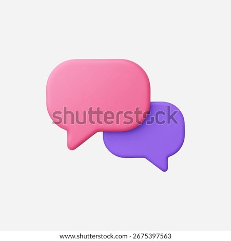 3d Realistic Chat or Message icon vector Illustration