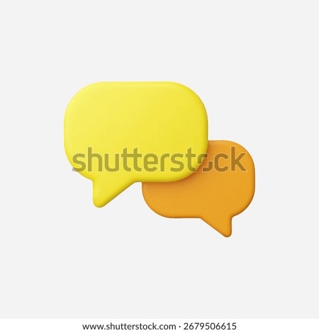 3d Realistic Chat or Message icon vector Illustration