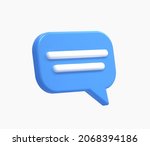3D Realistic chat or online message vector illustration