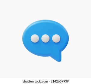 3d Realistic Chat Or Online Message Vector Illustration.