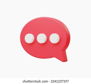 3d Realistic Chat or online message vector illustration