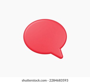 3d Realistic Chat or online message vector illustration