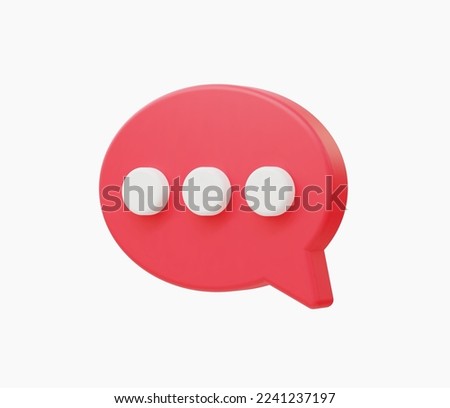 3d Realistic Chat or online message vector illustration
