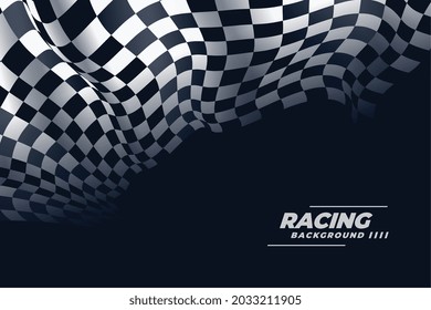 3d realistic checkered racing flag background