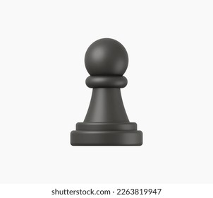 Premium Vector  Realistic chess piece 3d pawn on a black and