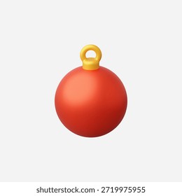 Ilustração de vetor de ornamento de Natal realista 3d