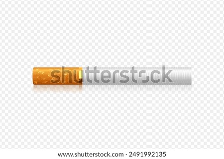 3d realistic cigarette isolated on transparent background