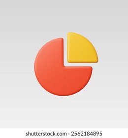 3d Realistic Circle diagram, Pie chart vector illustration