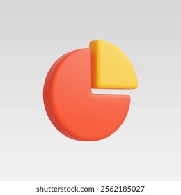 3d Realistic Circle diagram, Pie chart vector illustration
