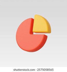 3d Realistic Circle diagram, Pie chart vector illustration