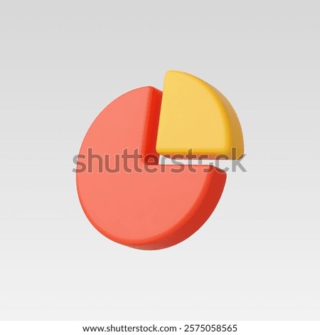 3d Realistic Circle diagram, Pie chart vector illustration