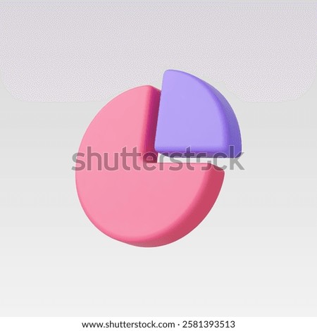 3d Realistic Circle diagram, Pie chart vector illustration