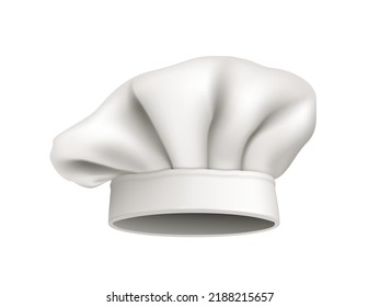 3D Realistic Clear Chefs Hat Isolated On White Background. EPS10 Vector