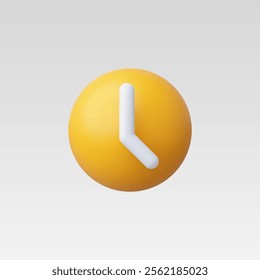 3d Realistic Clock or reminder icon vector illustration