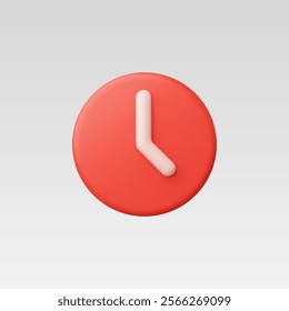 3d Realistic Clock or reminder icon vector illustration