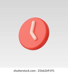 3d Realistic Clock or reminder icon vector illustration