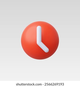 3d Realistic Clock or reminder icon vector illustration