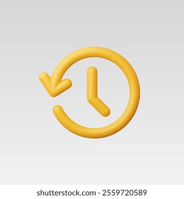 3d Realistic Clock or Timer icon vector illustration