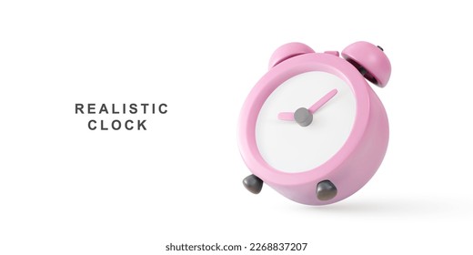 3d realistic clock. Vector illustration.