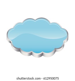 3D realistic cloud in cumulus shape vector illustration