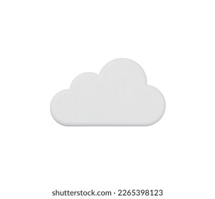 3d Realistic Cloud icon vector illustration